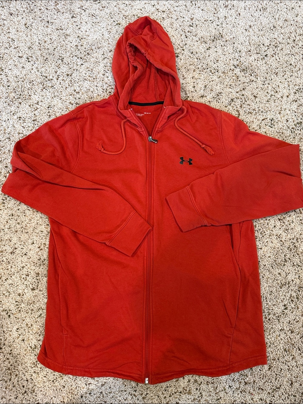 Under Armour Men's Bright Orange Full-Zip Hoodie Jacket